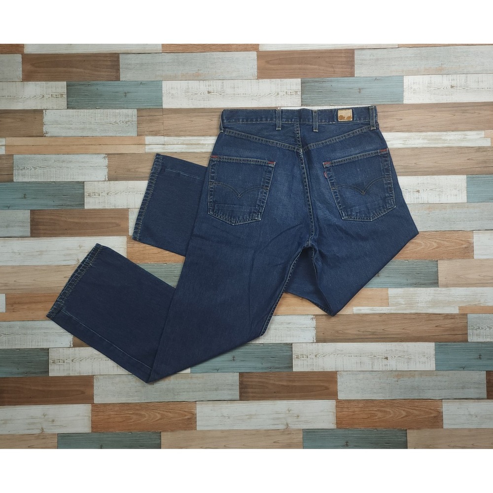 Levis Heritage Jeans Mens 33x32 Dark Wash Straight Leg Button Fly Made in USA